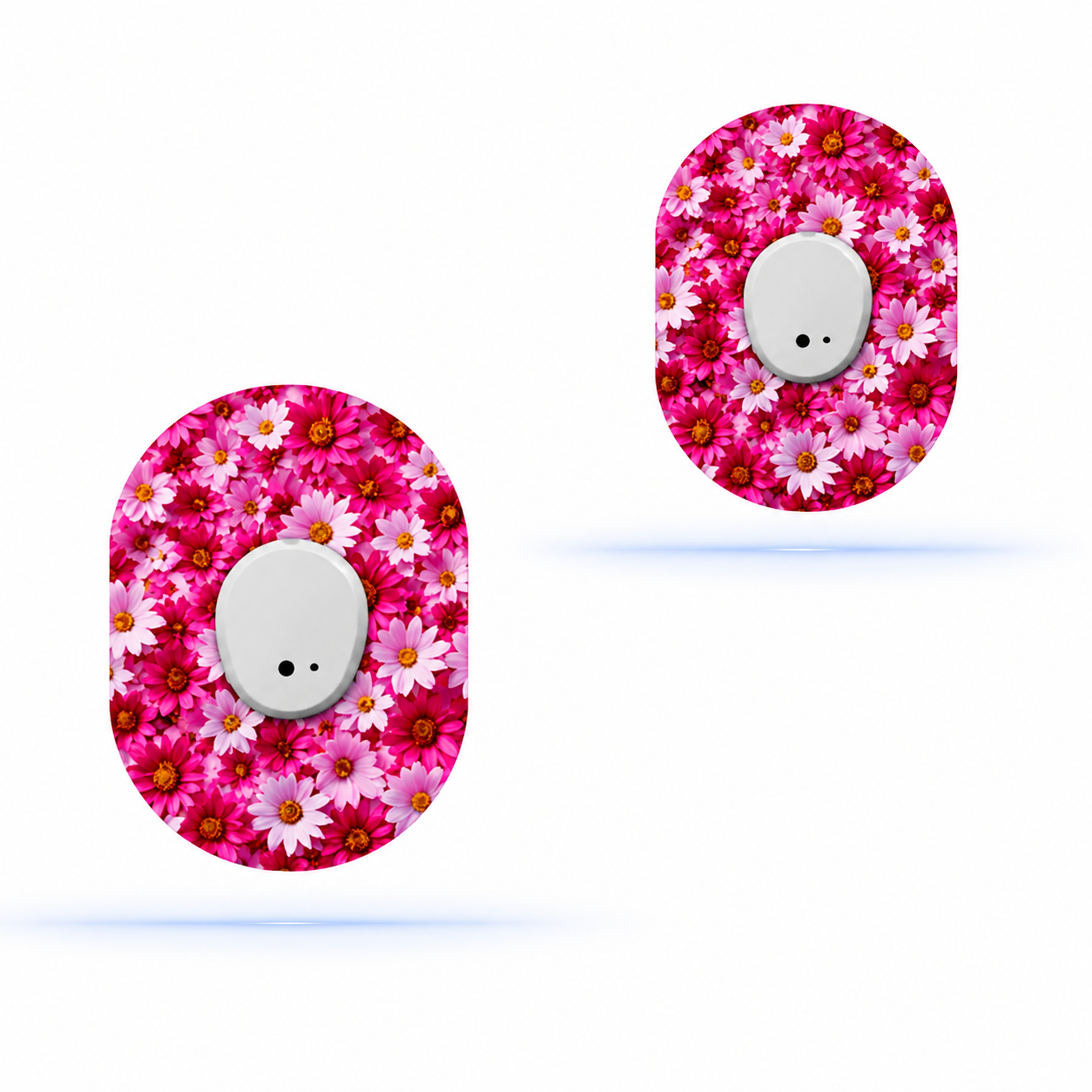 Dexcom G7 Pink flowers CGM-sensor overpatches