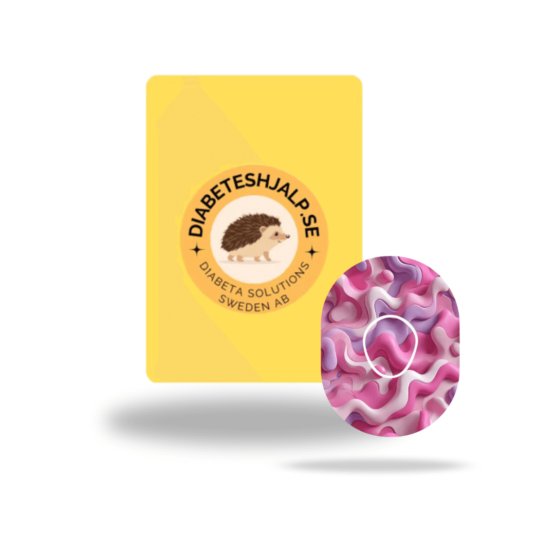 Pink Camouflage CGM Sensor Patches för Dexcom G7 Sensor inkl. Sensor Sticker - Diabeteshjalp