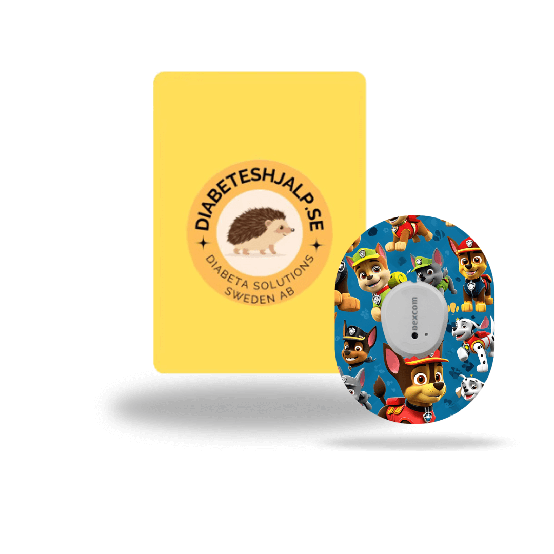 Paw Patrol CGM-sensor overpatches för Dexcom G7 - Diabeteshjalp