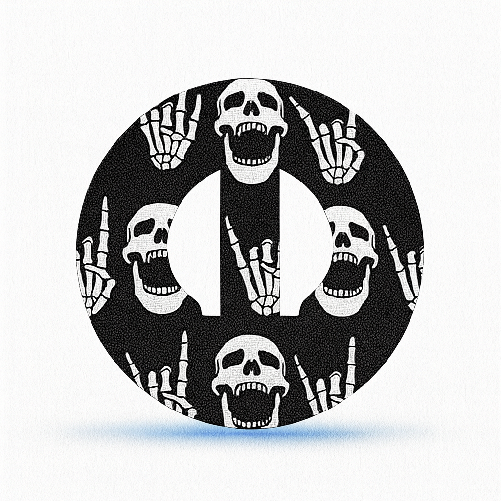 Diabeteshjalp Sensor plåster Rock'N'Roll Skull CGM-Sensor overpatches för Medtronic Guardian 4