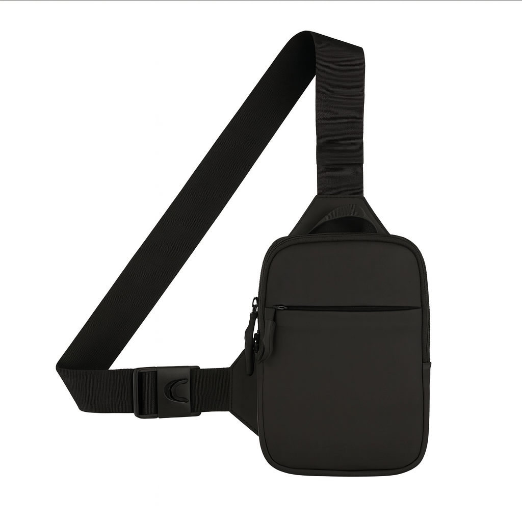 Sportig Pump crossbody bag i slitstarkt nylon