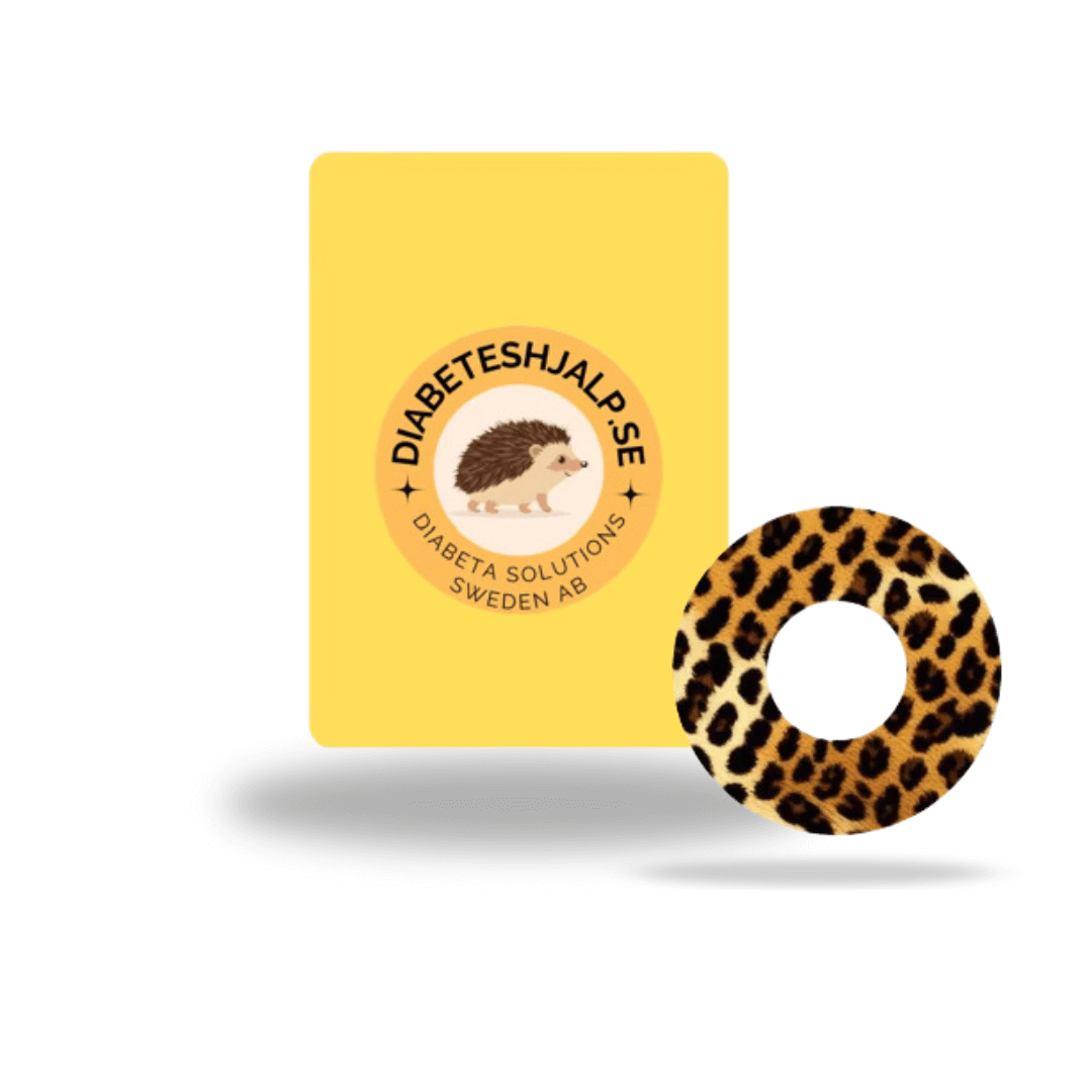 Leopardmönster CGM-Sensor overpatches för Freestyle Libre 1 & 2, unik design för skydd och stil, perfekt för att personifiera din Freestyle Libre sensor.