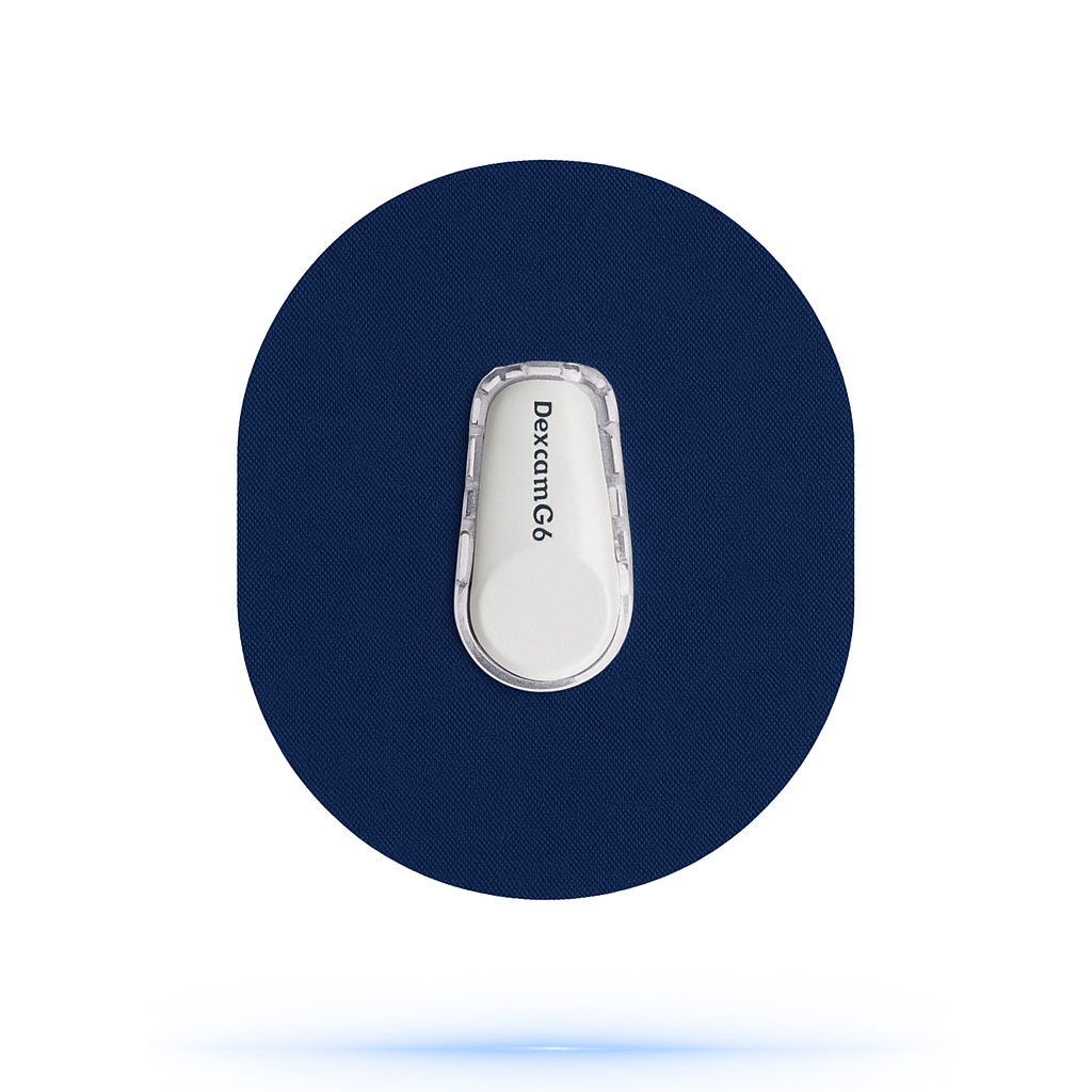 Navy Blue CGM-sensor overpatches för Dexcom G6 - Diabeteshjalp