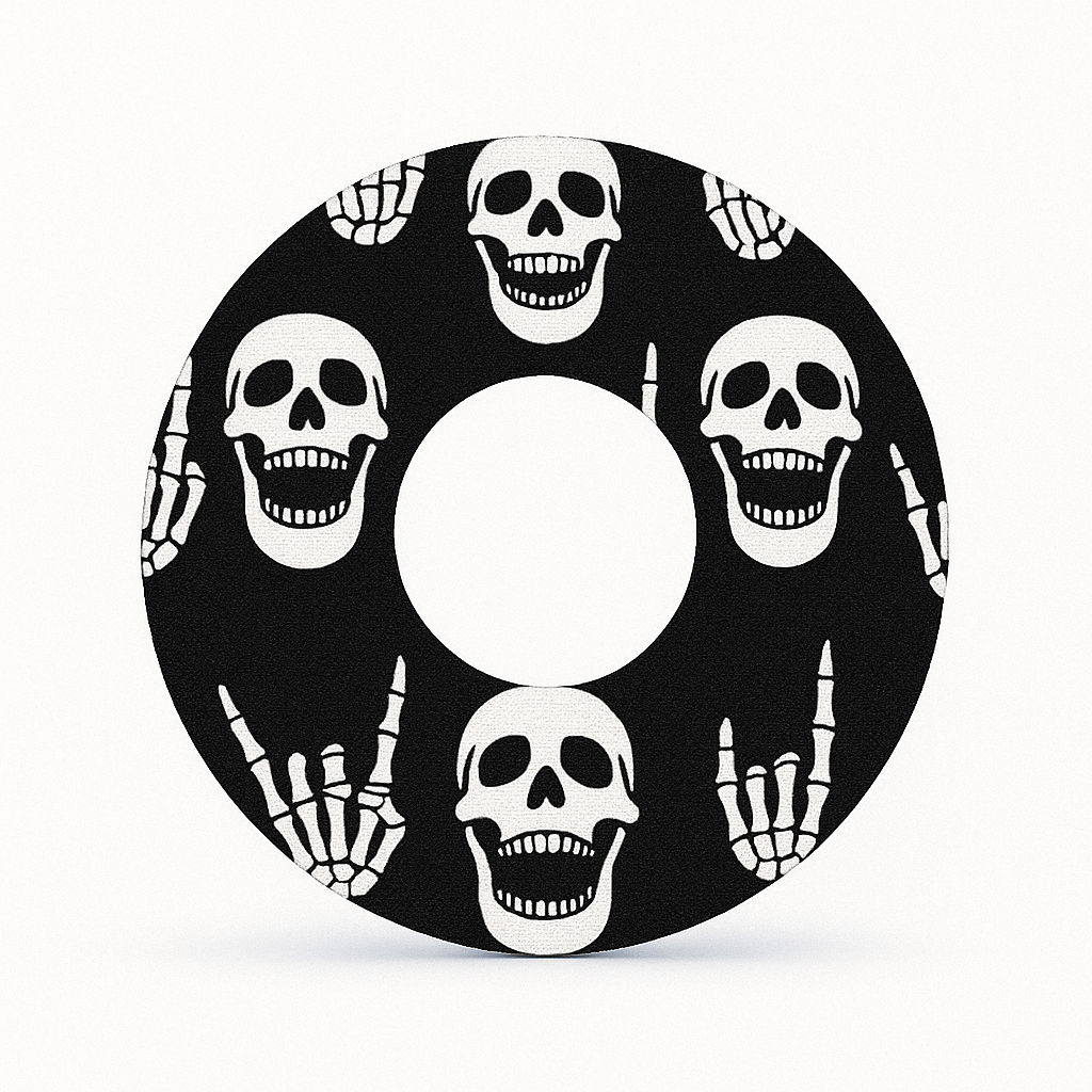 Diabeteshjalp Sensor plåster Rock'N'Roll Skull Sensor Patch för Freestyle Libre 3