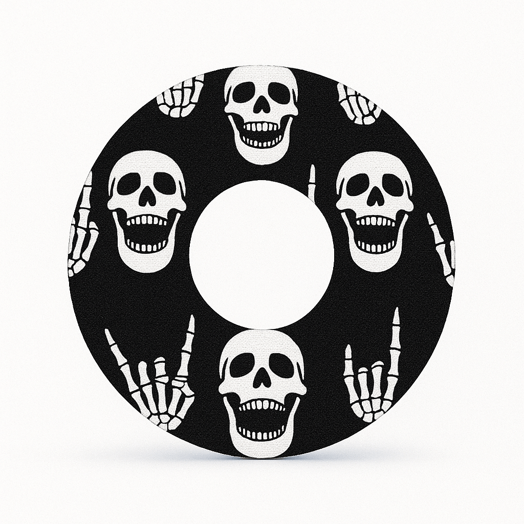 Freestyle Libre 3 Rock'N'Roll Skull Sensor overpatch.