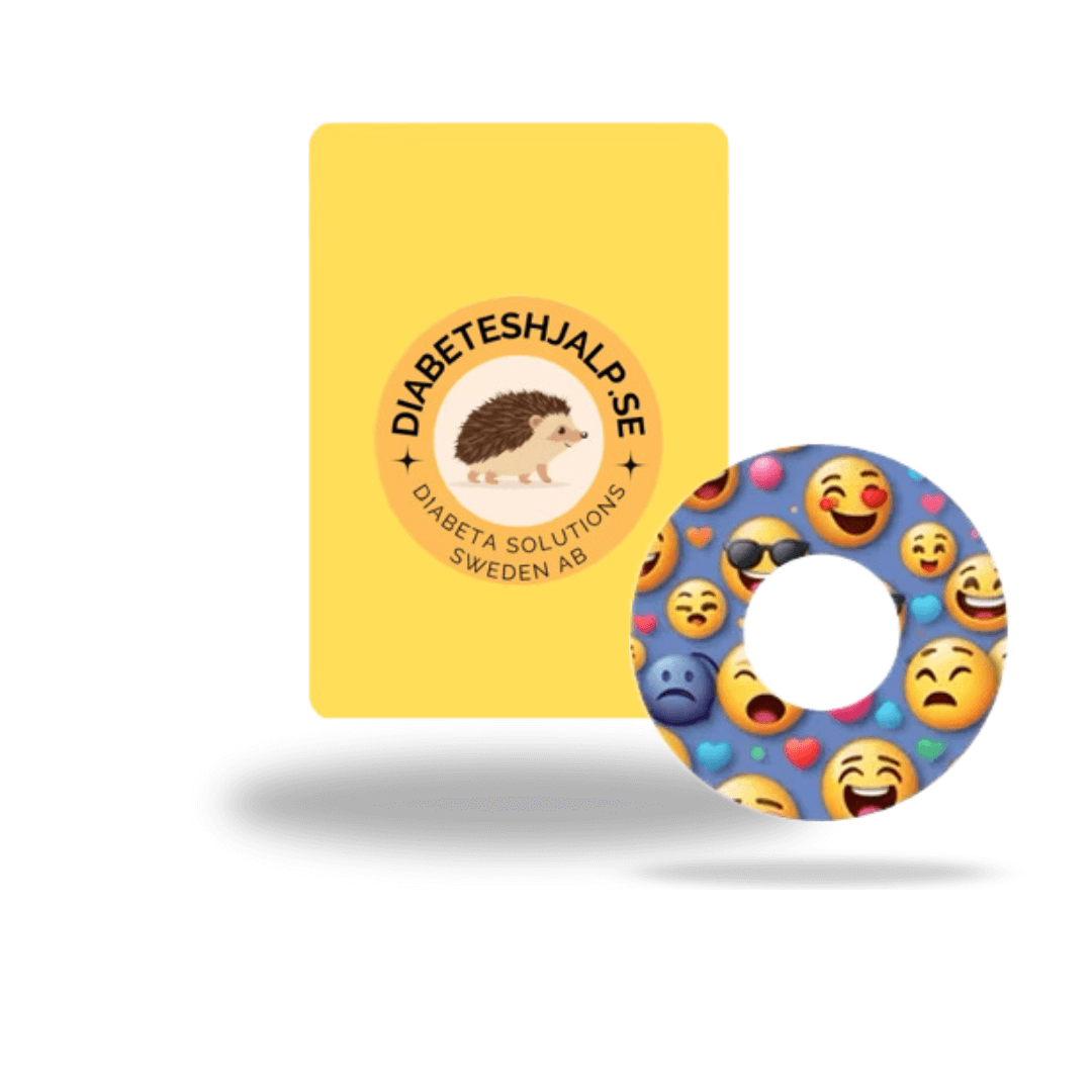 Smiley Emoji CGM-sensor overpatches för Freestyle Libre 1 & 2