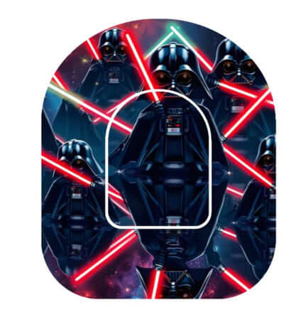 Star Wars Darth Vader Universal Pump Overpatches for Omnipod 5 & Dash with lightsaber design.