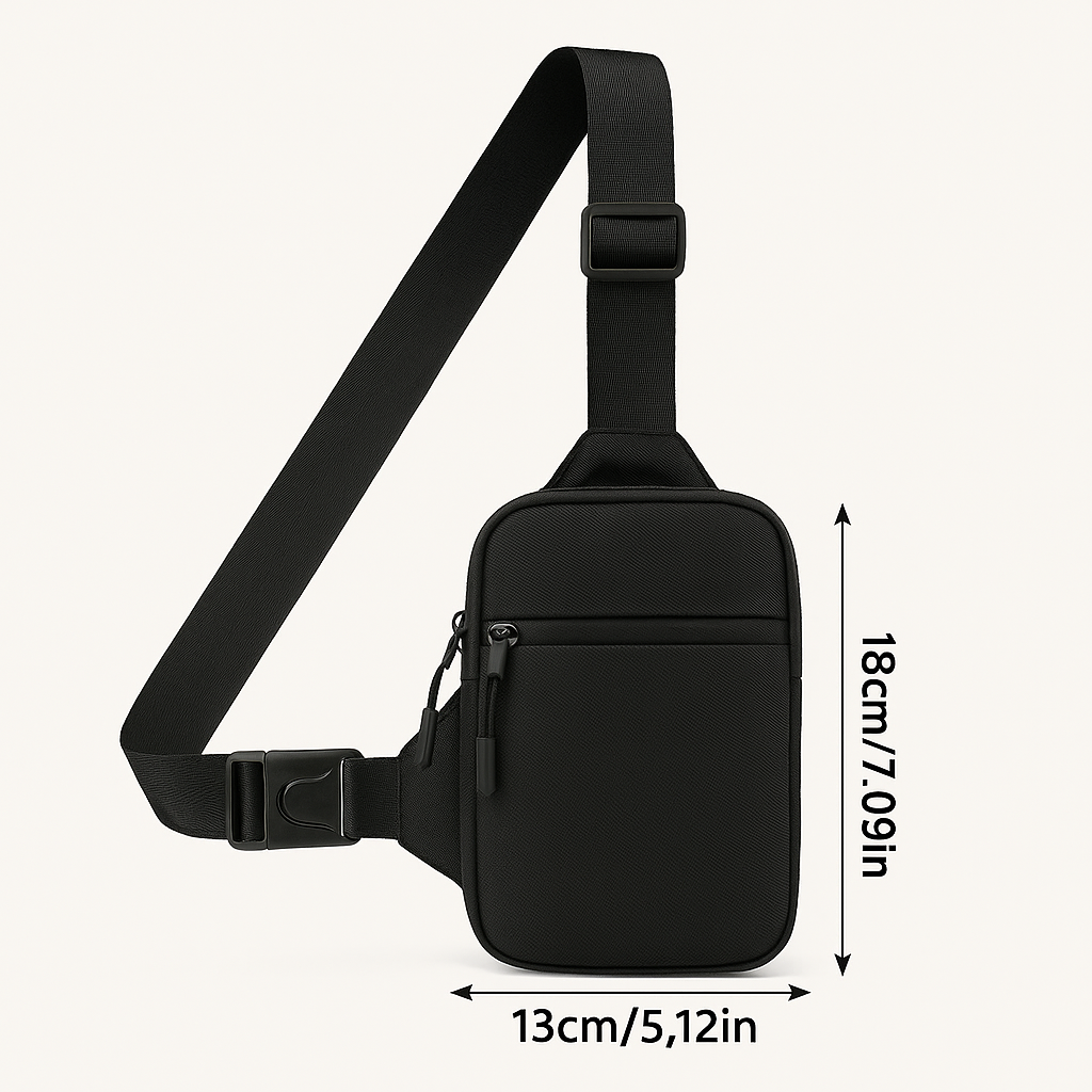 Sportig Pump crossbody bag i slitstarkt nylon