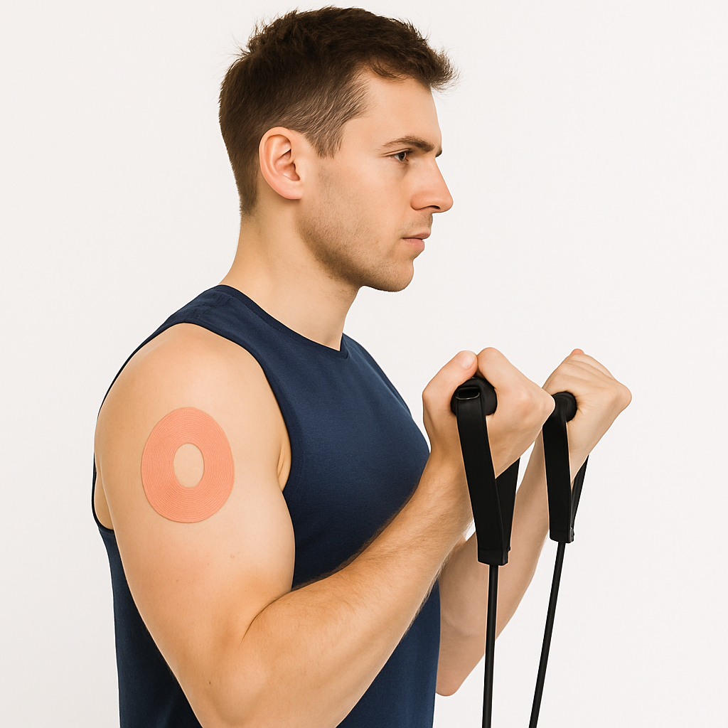 Stayactive Sport CGM-Sensor overpatches Beige För Dexcom G7 - Diabeteshjalp