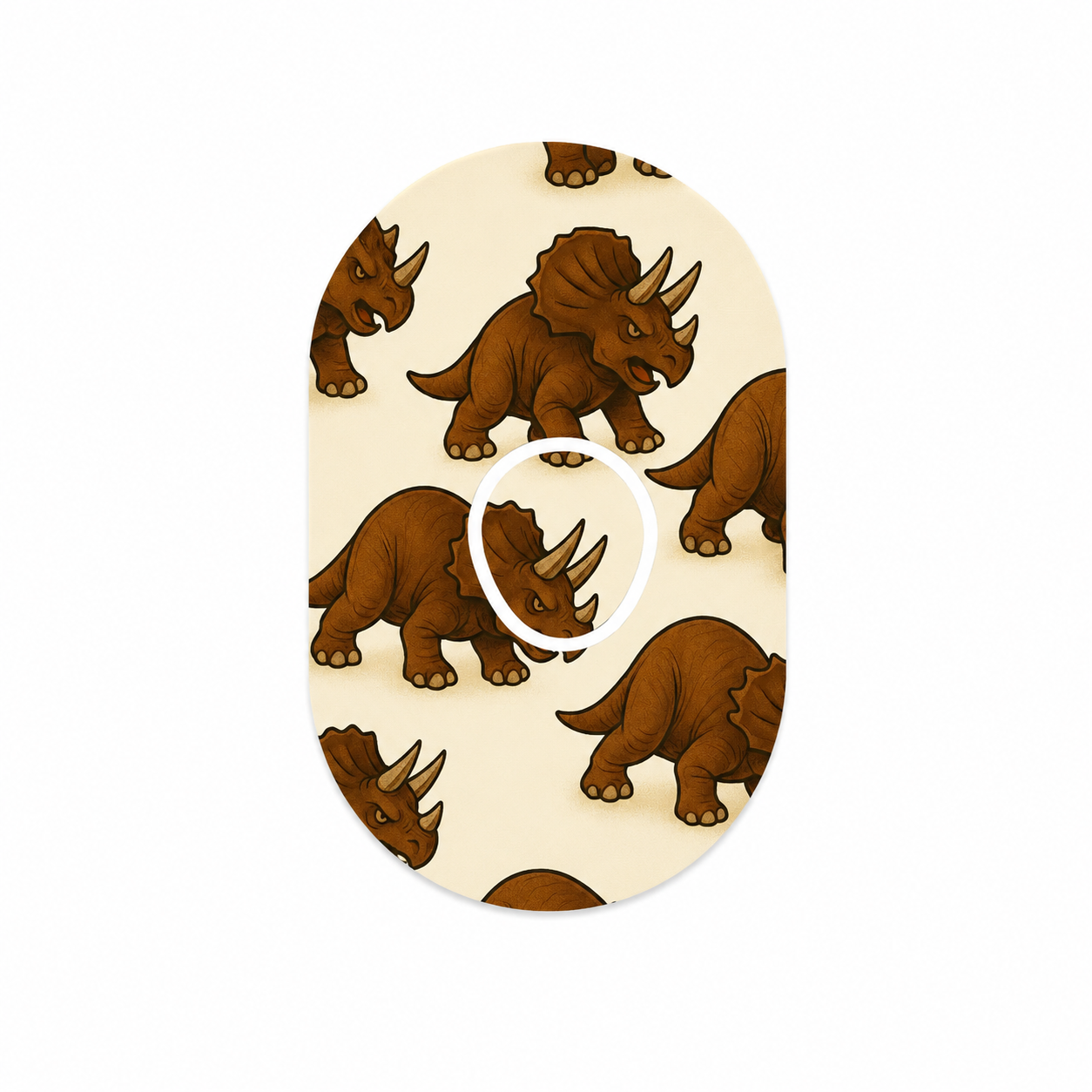 Dinosaur Overpatch for Dexcom One+ – Triceratops Edition