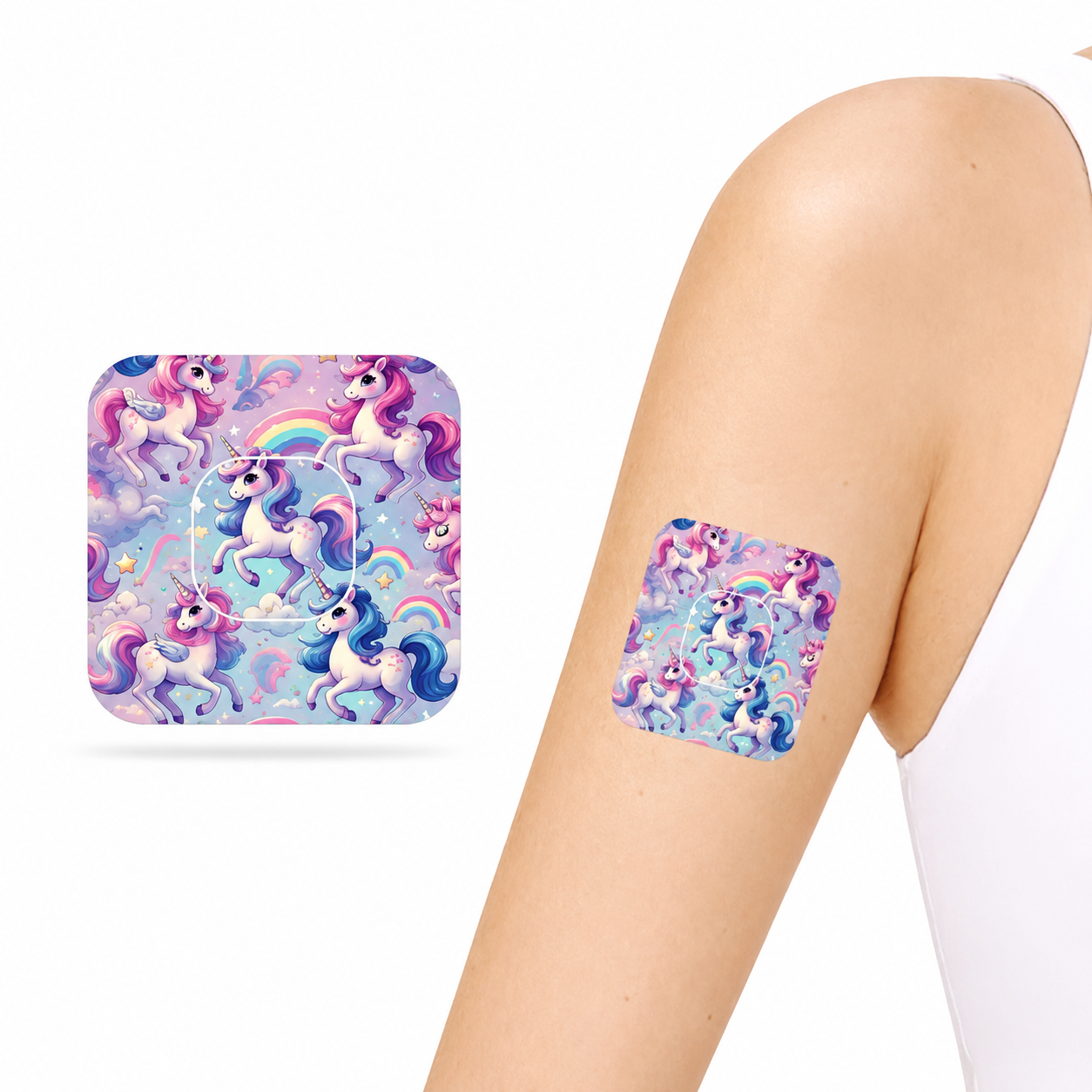 Unicorn Pony CGM overpatches for simplified sync incl. Sensor Sticker