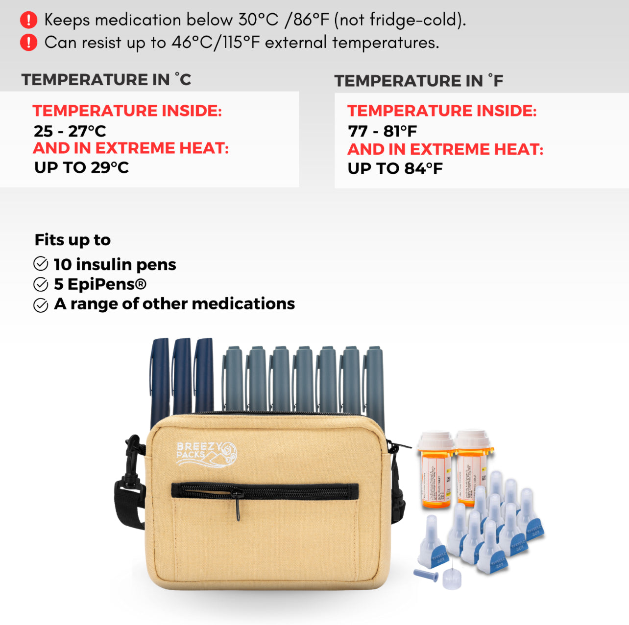 Breezy Mega handbag – Perfekt för Förvaring och Skydd - Diabeteshjalp