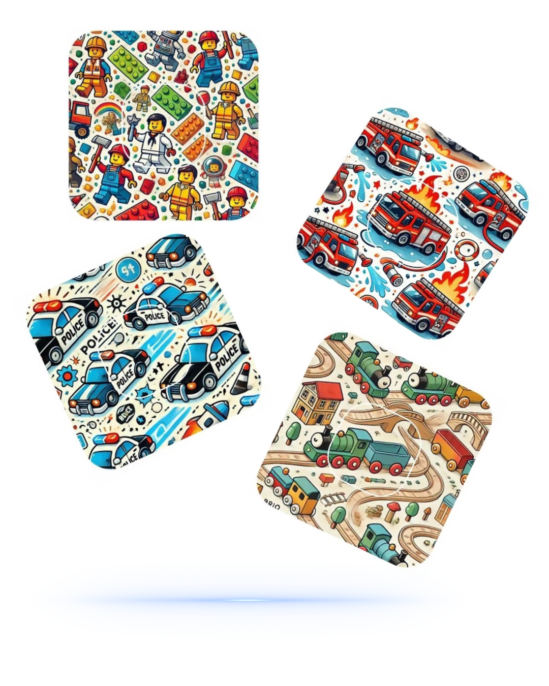 Simplera Sync Happy Mix Pack CGM overpatches (4-pack) – Lekfullt och färgstarkt skydd för din sensor - Diabeteshjalp