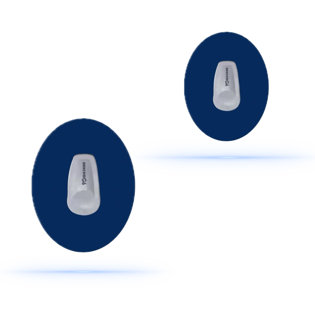 Navy Blue CGM Patches för Dexcom G6 Sensor (10-pack) - Diabeteshjalp