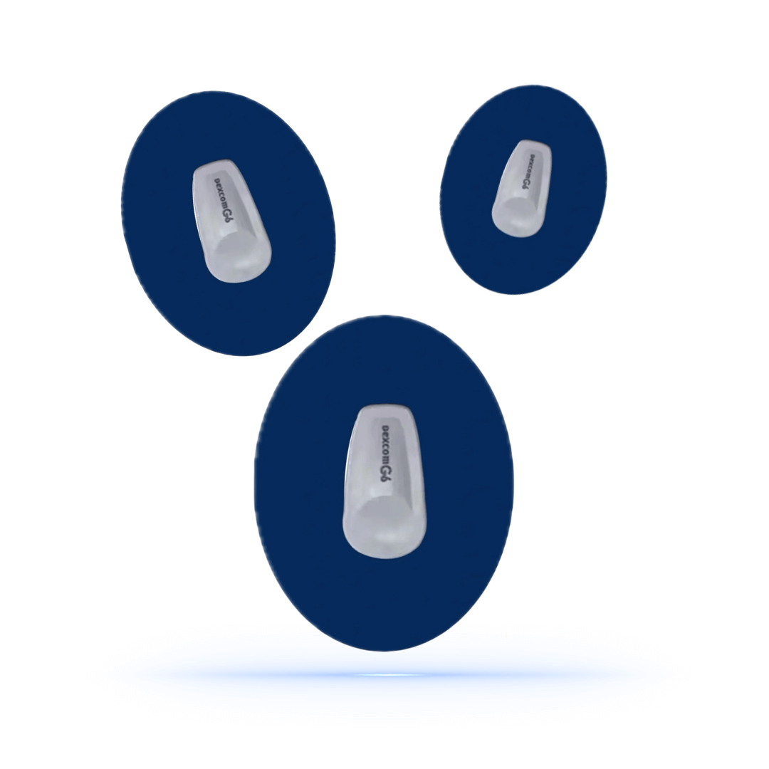 Navy Blue CGM Patches för Dexcom G6 Sensor (10-pack) - Diabeteshjalp