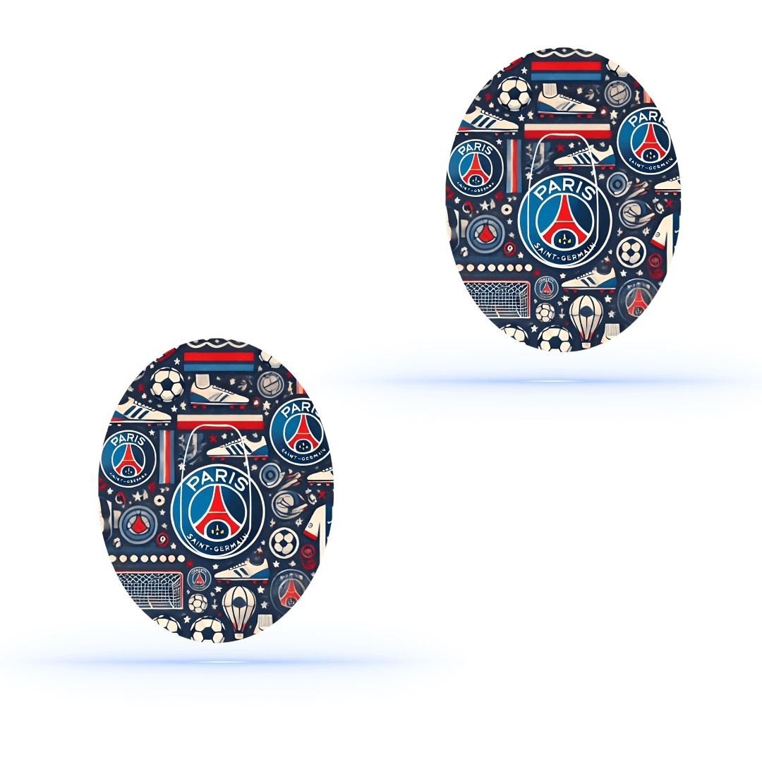 PSG Fotboll CGM Sensor Patch för Dexcom G6 (10-pack) inkl. Sensor Sticker - Diabeteshjalp