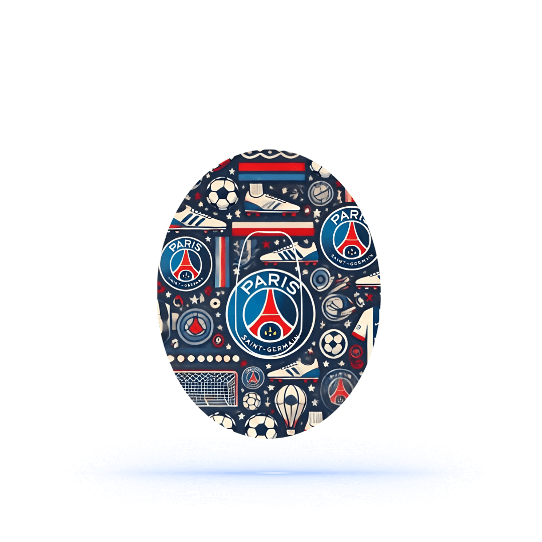 PSG Fotboll CGM Sensor Patch för Dexcom G6 (10-pack) inkl. Sensor Sticker - Diabeteshjalp