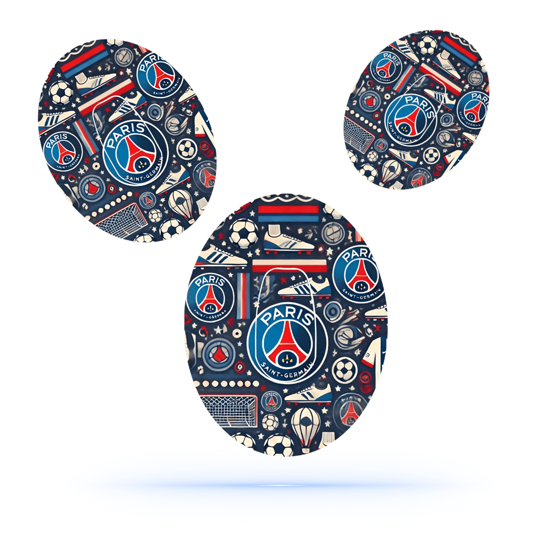 PSG Fotboll CGM Sensor Patch för Dexcom G6 (10-pack) inkl. Sensor Sticker - Diabeteshjalp