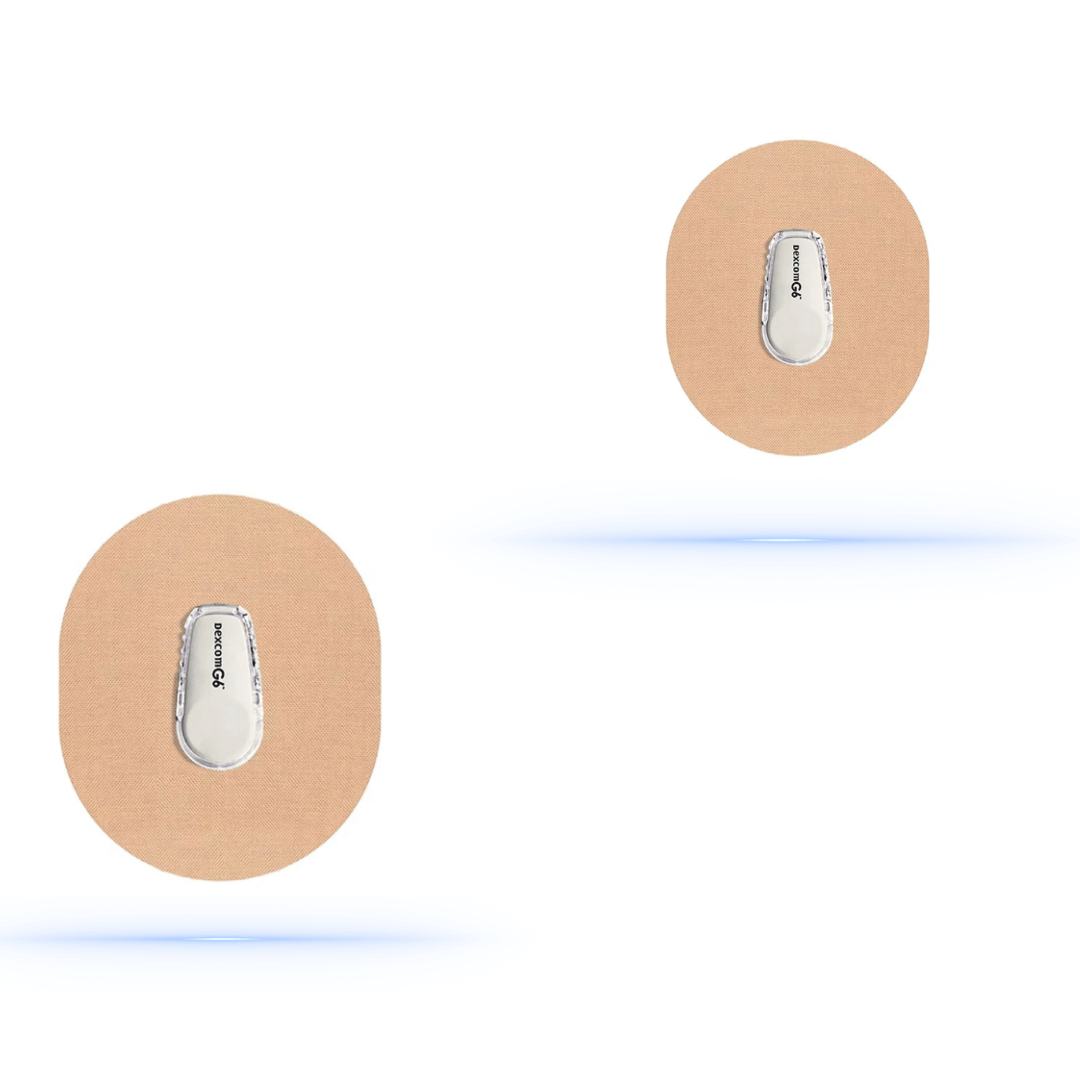 StayActiv Sport CGM-Sensor overpatches Beige, tillverkade av hudvänligt material för komfort och hållbarhet.