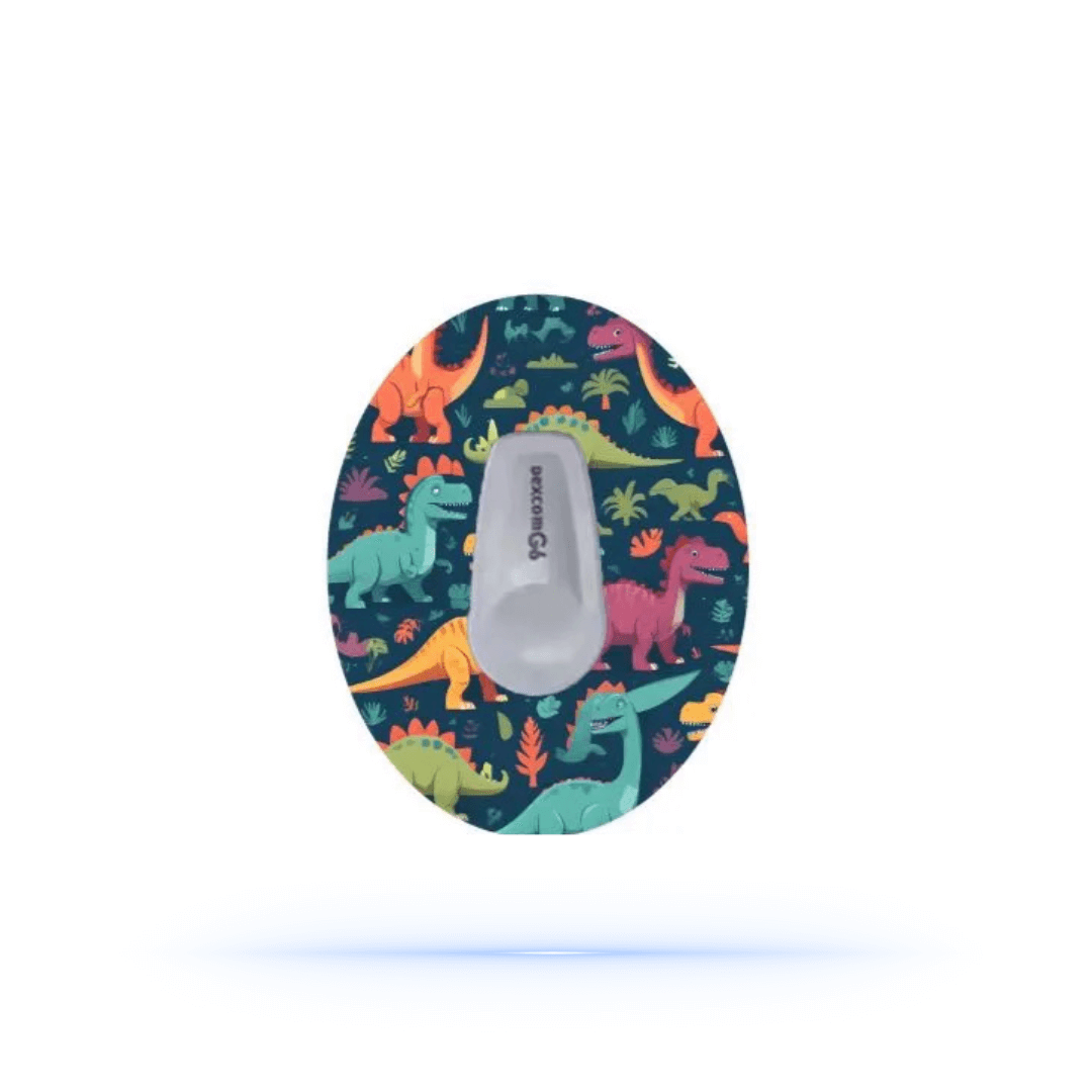 Dinosaur CGM Sensor Patches för Dexcom G6 (5-pack) - Diabeteshjalp