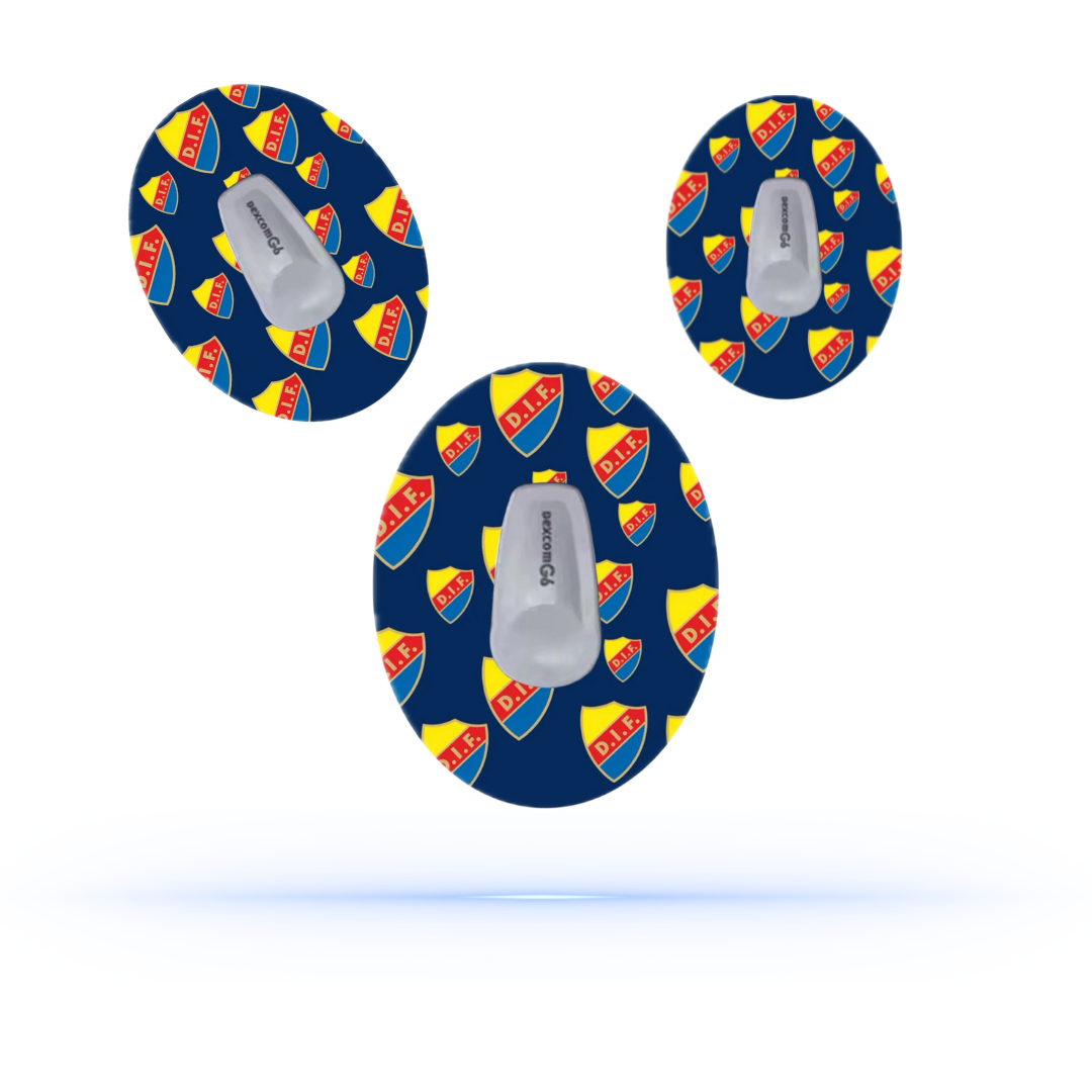 Djurgårdens if CGM sensor Patches för Dexcom G6 (5-pack) - Diabeteshjalp