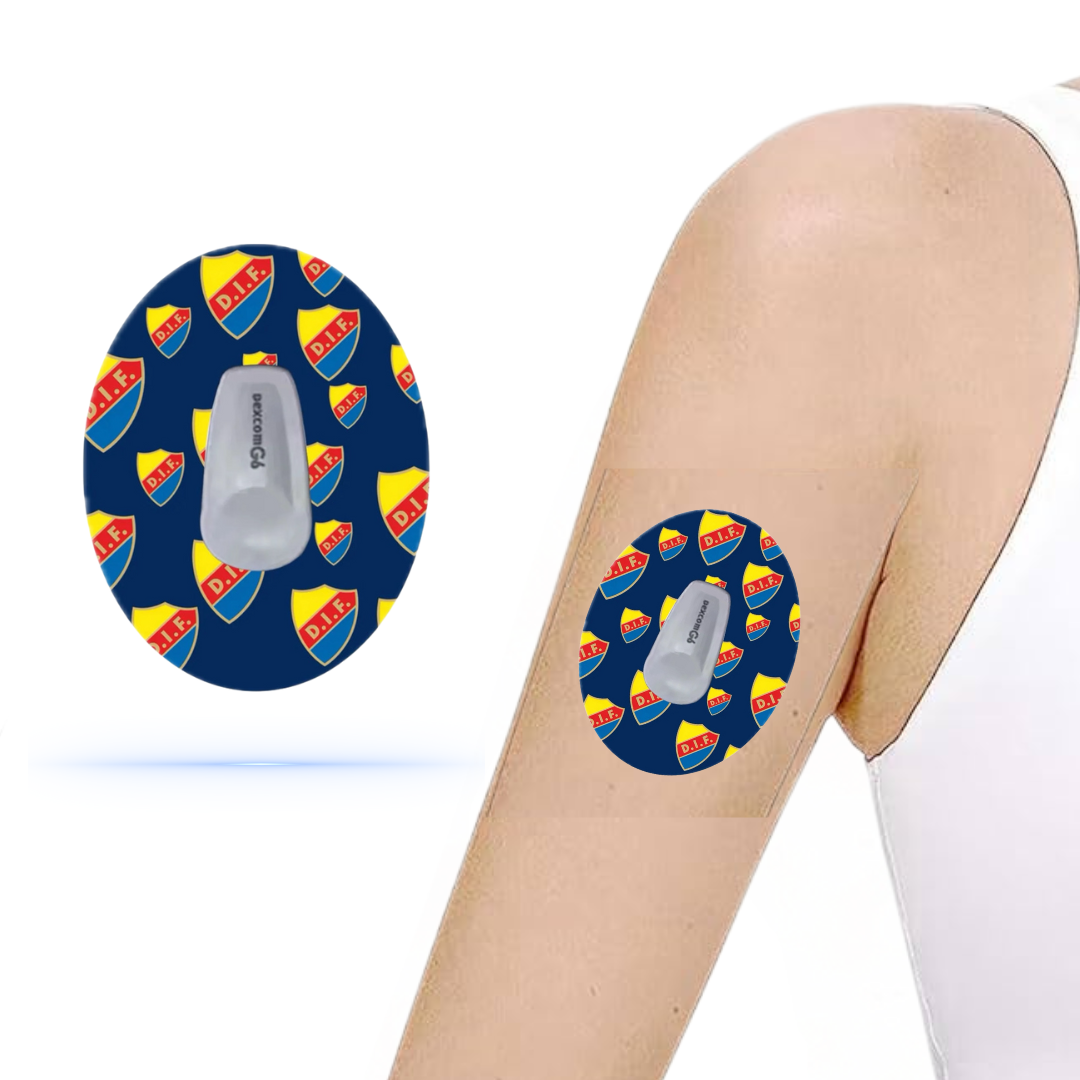 Djurgårdens if CGM sensor Patches för Dexcom G6 (5-pack) - Diabeteshjalp