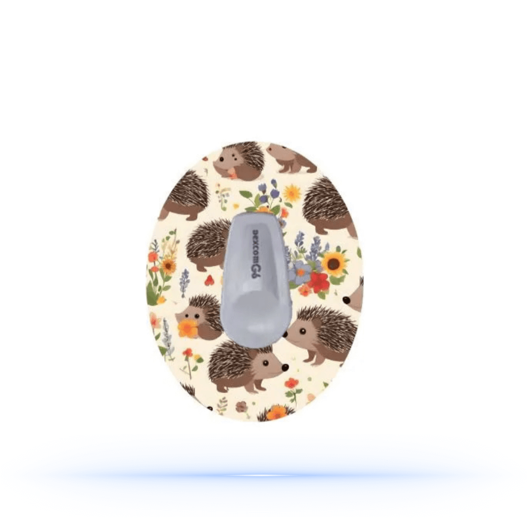 Hedgehog tema CGM sensor patches För Dexcom G6 (5-pack) - Diabeteshjalp