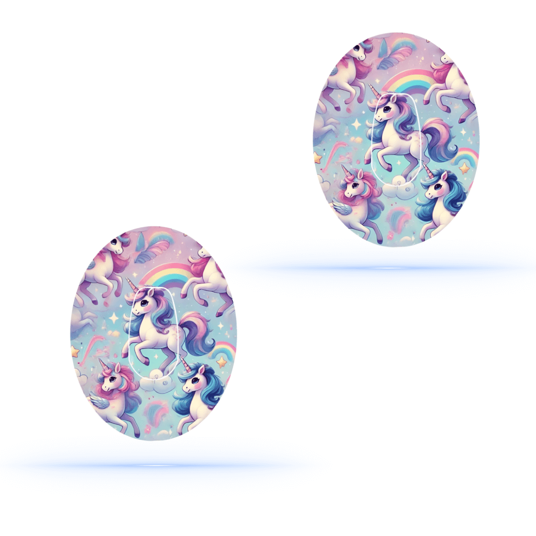 Unicorn Ponny CGM Sensor Patch för Dexcom G6 (5-pack) inkl. Sensor Sticker - Diabeteshjalp