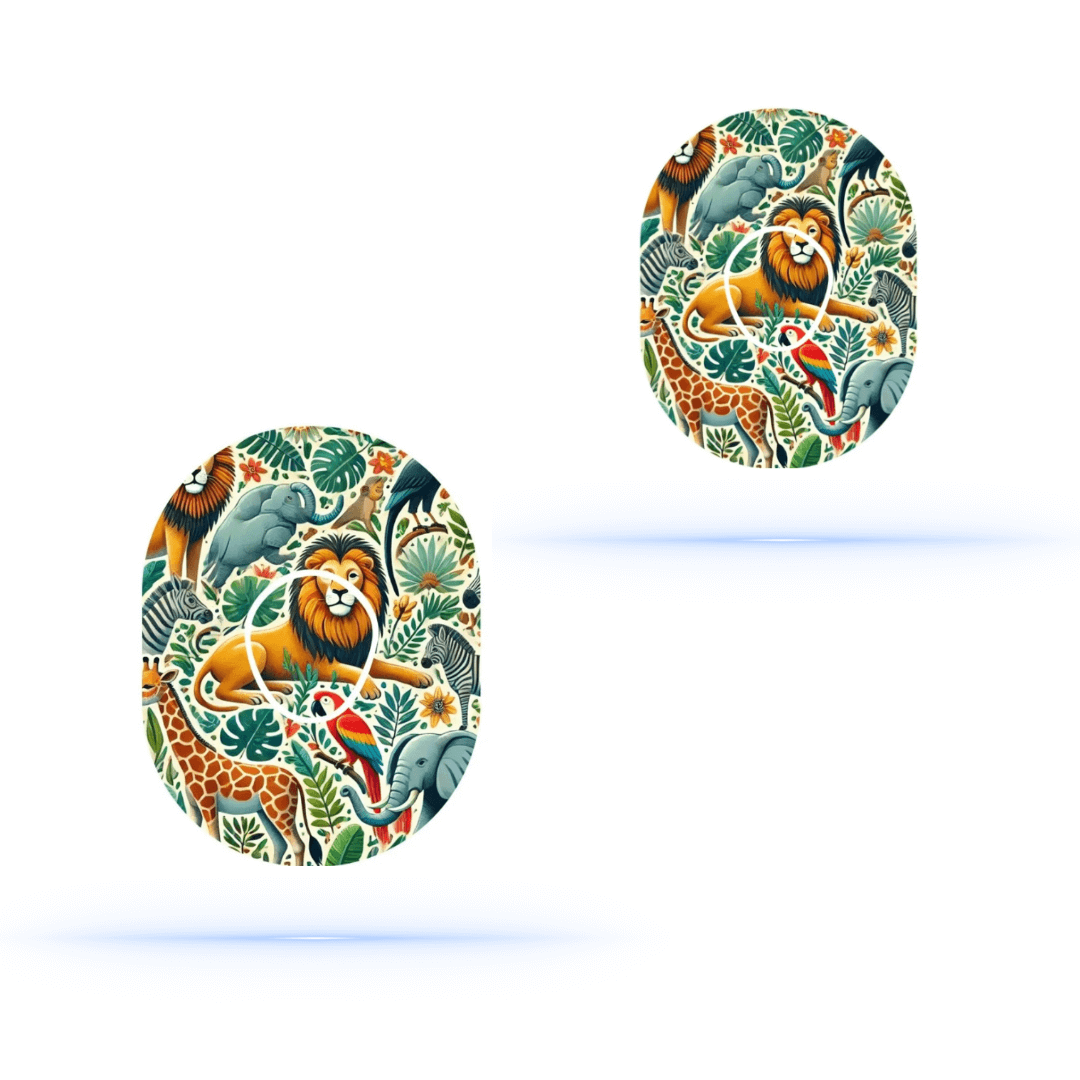 Animal Kingdom CGM Patches för Dexcom G7 Sensor (10-pack) inkl. Sensor Sticker - Diabeteshjalp