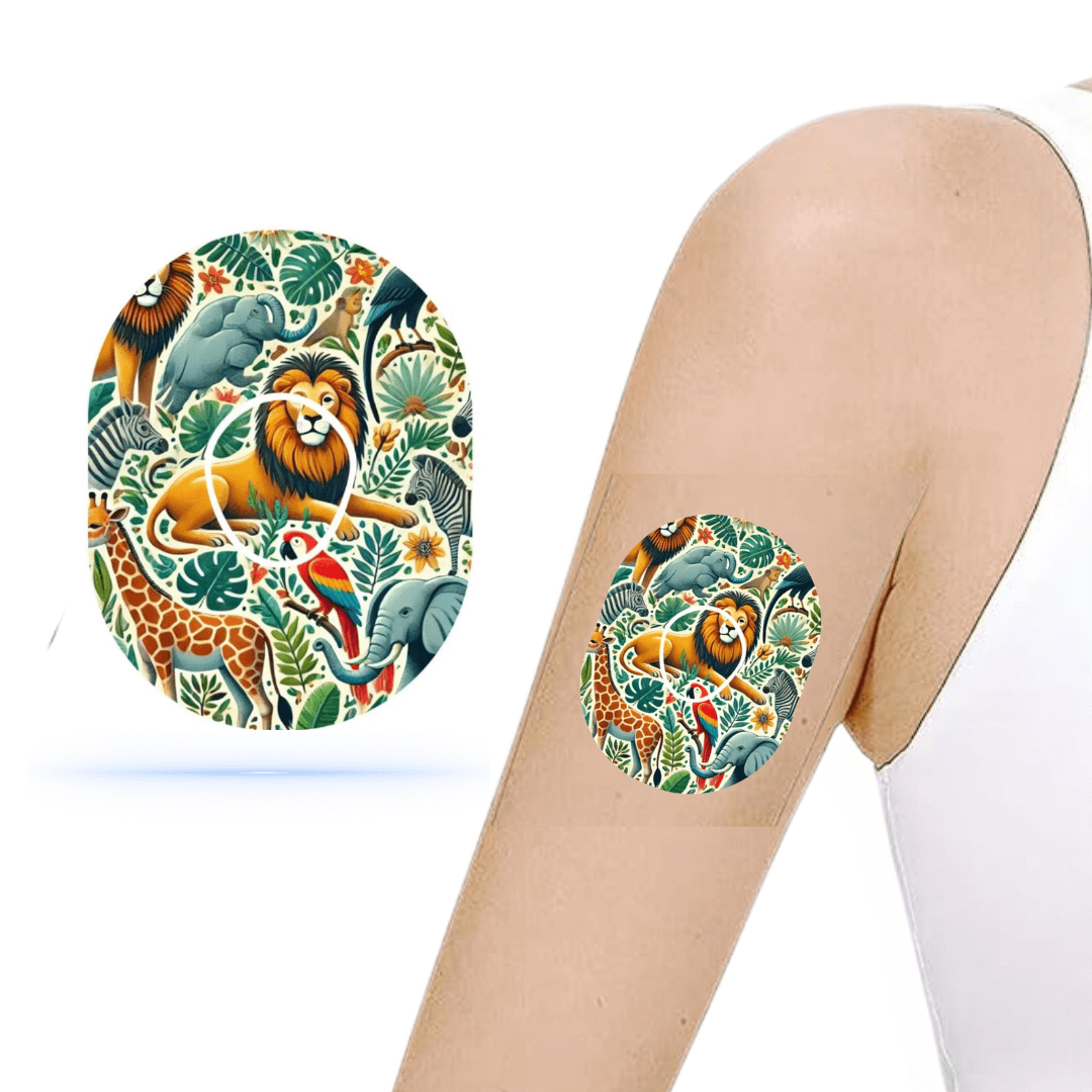 Animal Kingdom CGM Patches för Dexcom G7 Sensor (10-pack) inkl. Sensor Sticker - Diabeteshjalp