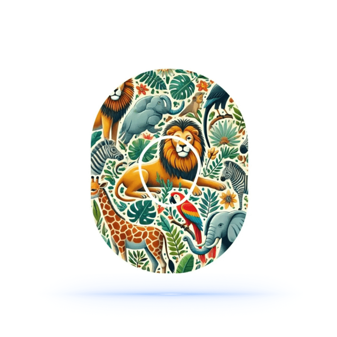 Animal Kingdom CGM Patches för Dexcom G7 Sensor (10-pack) inkl. Sensor Sticker - Diabeteshjalp