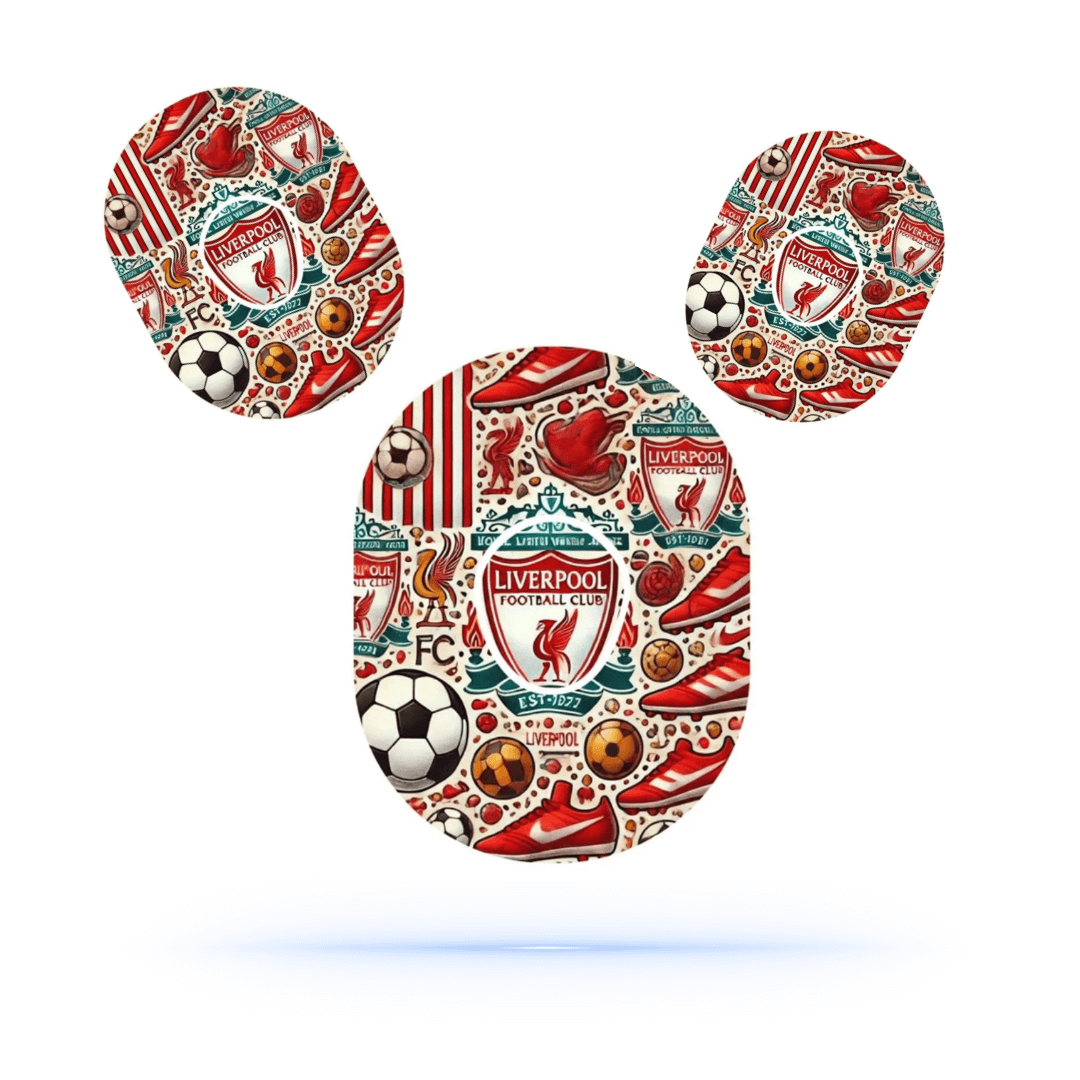 Liverpool Fotbollclub CGM overpatches för Dexcom G7 Sensor (10-pack) Ink sensor sticker - Diabeteshjalp