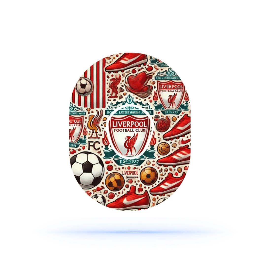 Liverpool Fotbollclub CGM overpatches för Dexcom G7 Sensor (10-pack) Ink sensor sticker - Diabeteshjalp