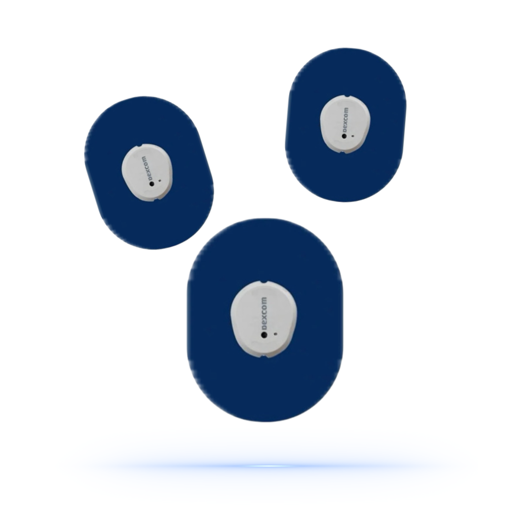 Navy Blue CGM sensor patches för Dexcom G7 Sensor (10-pack) - Diabeteshjalp