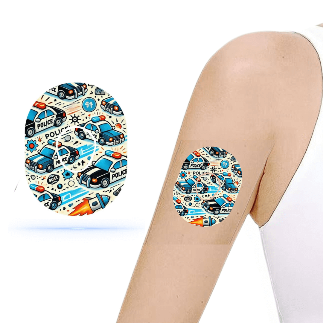 Polisbilar CGM overpatches för Dexcom G7 Sensor (10-pack) ink sensor sticker - Diabeteshjalp