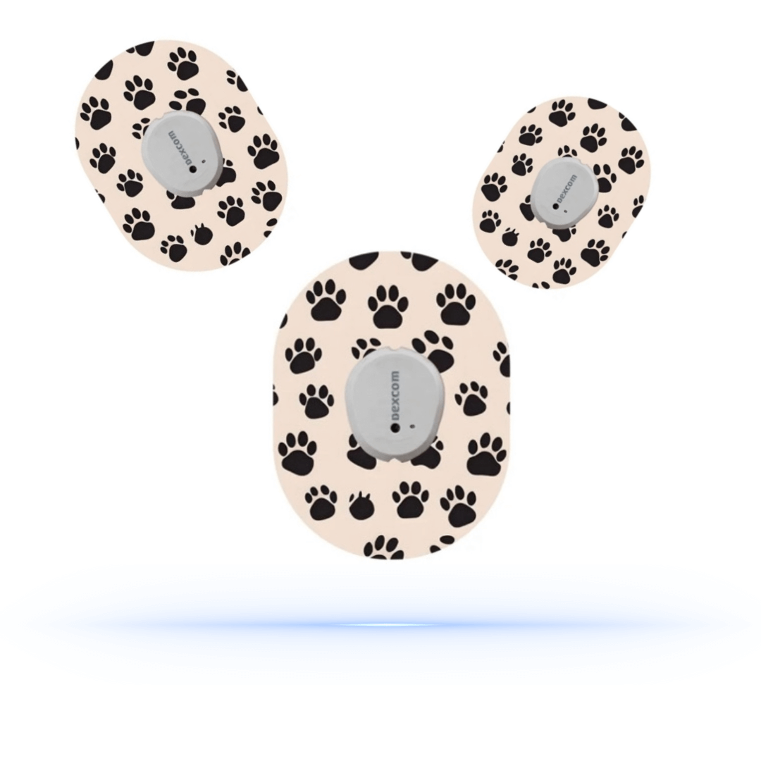 Paw pattern sensor patches för Dexcom G7 ( 5-pack) - Diabeteshjalp