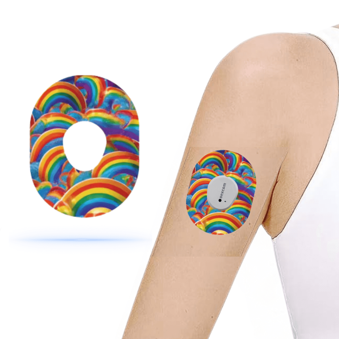 RainBowtheme Sensor Patches för Dexcom G7 (5-pack) - Diabeteshjalp