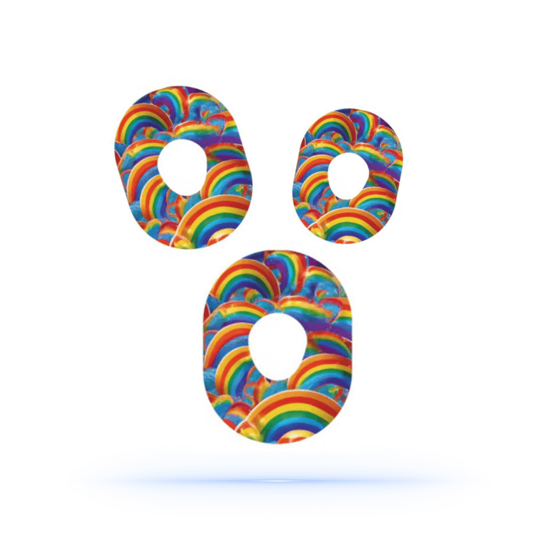 RainBowtheme Sensor Patches för Dexcom G7 (5-pack) - Diabeteshjalp