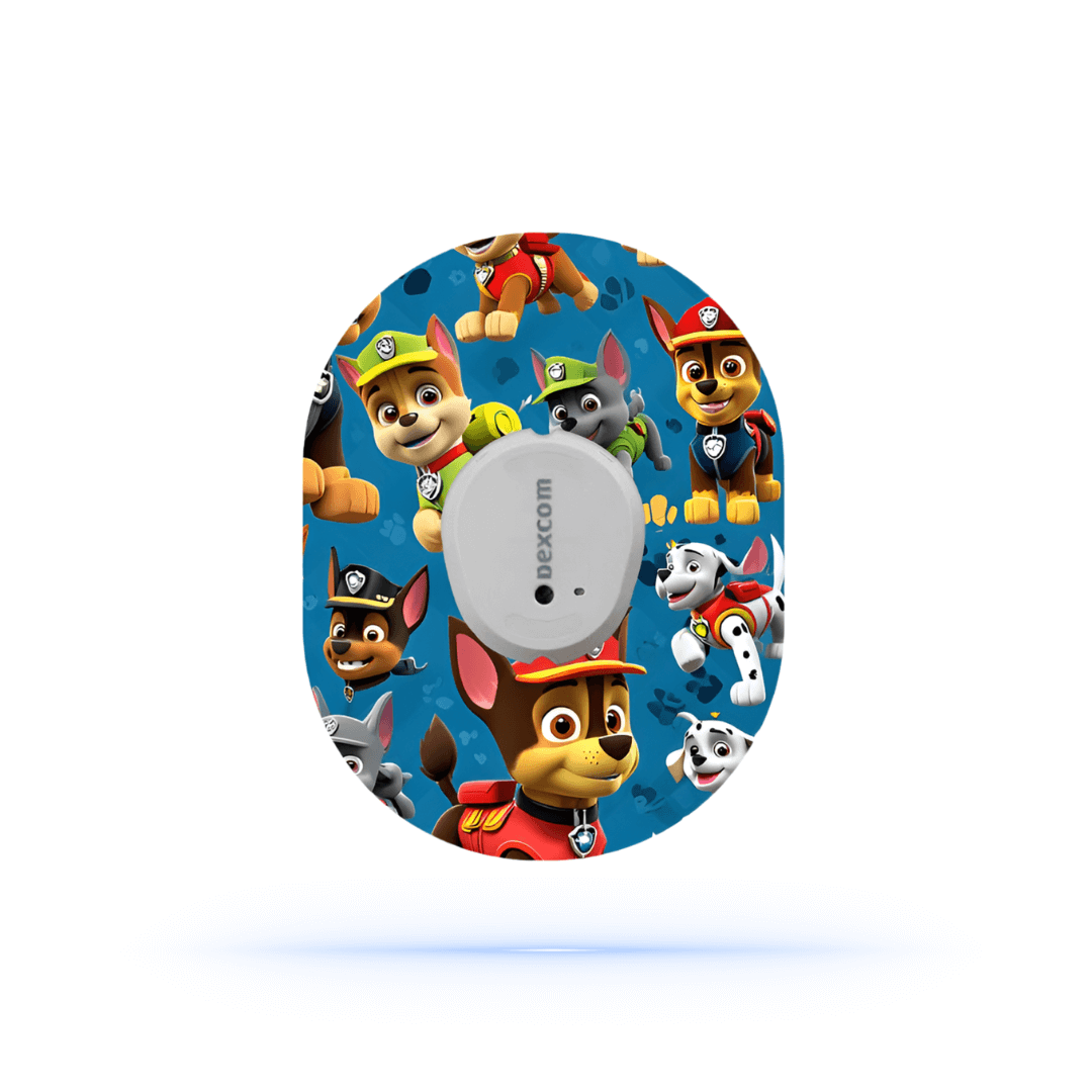 Paw Patrol CGM sensor patches för Dexcom G7 Sensor (5-pack) - Diabeteshjalp