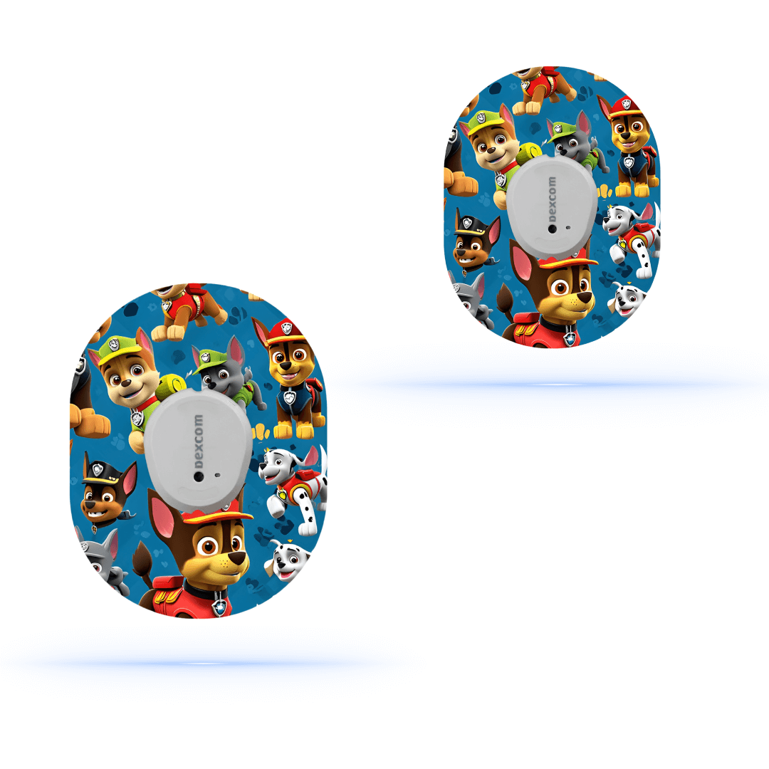 Paw Patrol CGM sensor patches för Dexcom G7 Sensor (5-pack) - Diabeteshjalp