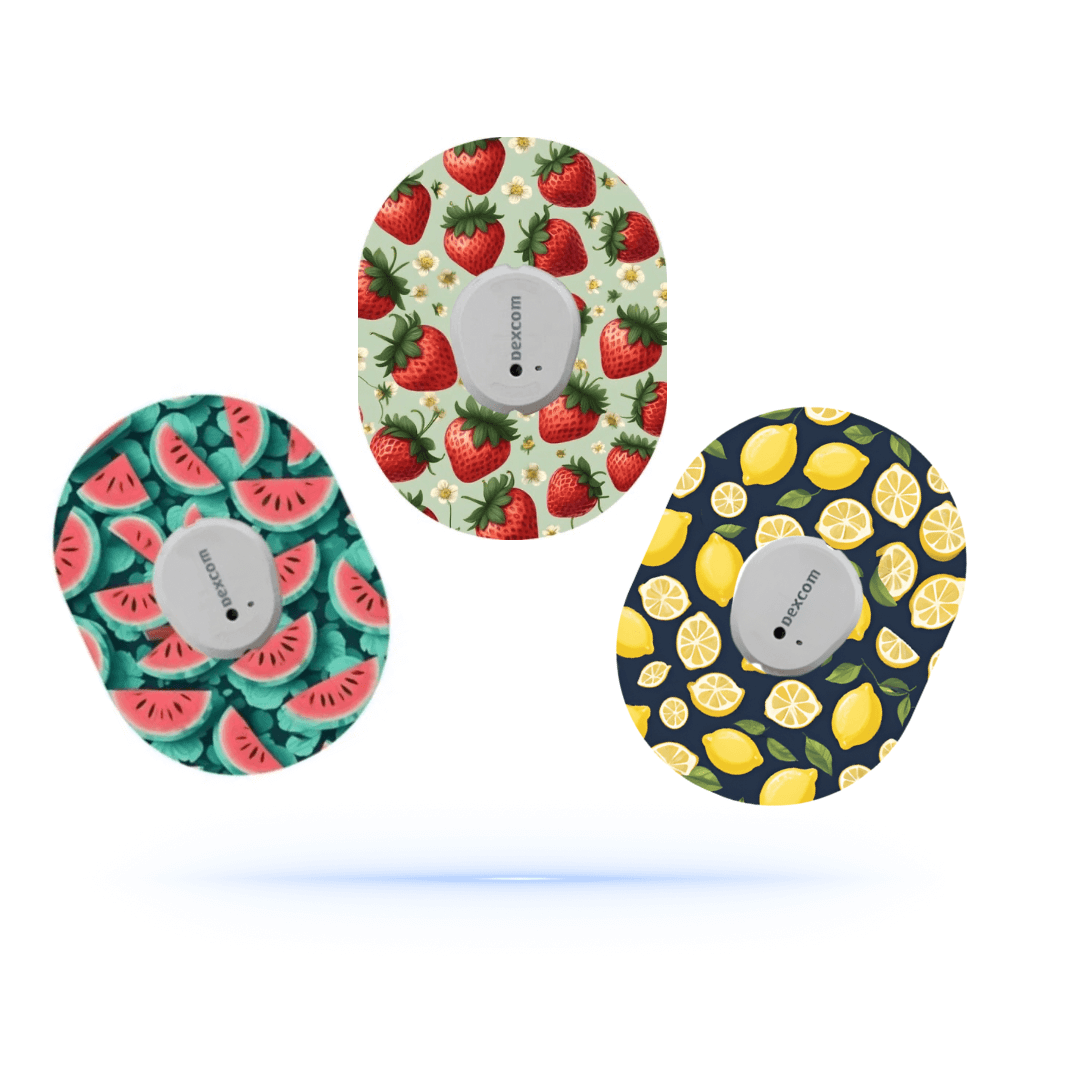 Fruit MixPack CGM sensor Patches Dexcom one+ (3-pack) - Diabeteshjalp