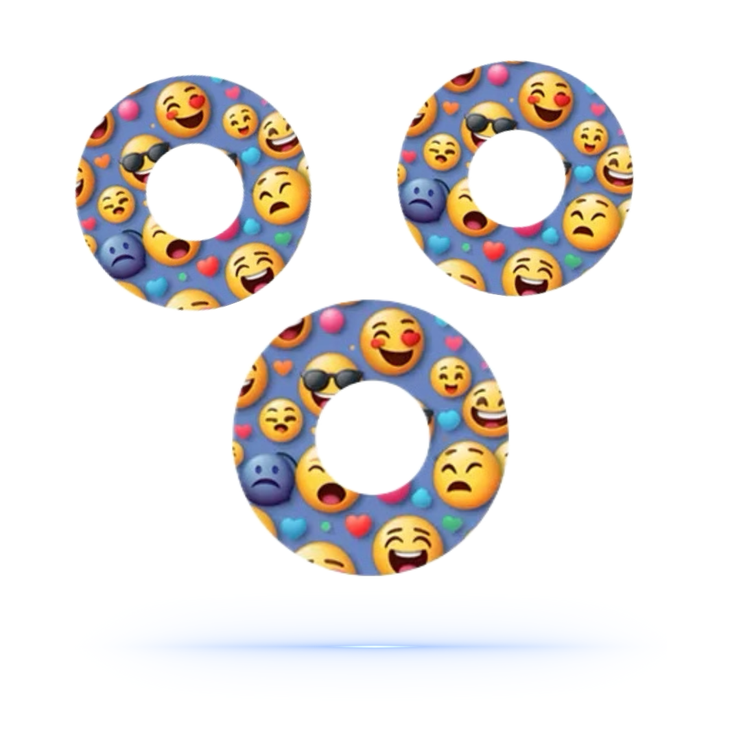 Emoji CGM sensor patch för Freestyle Libre 1 & 2 (10-pack) - Diabeteshjalp