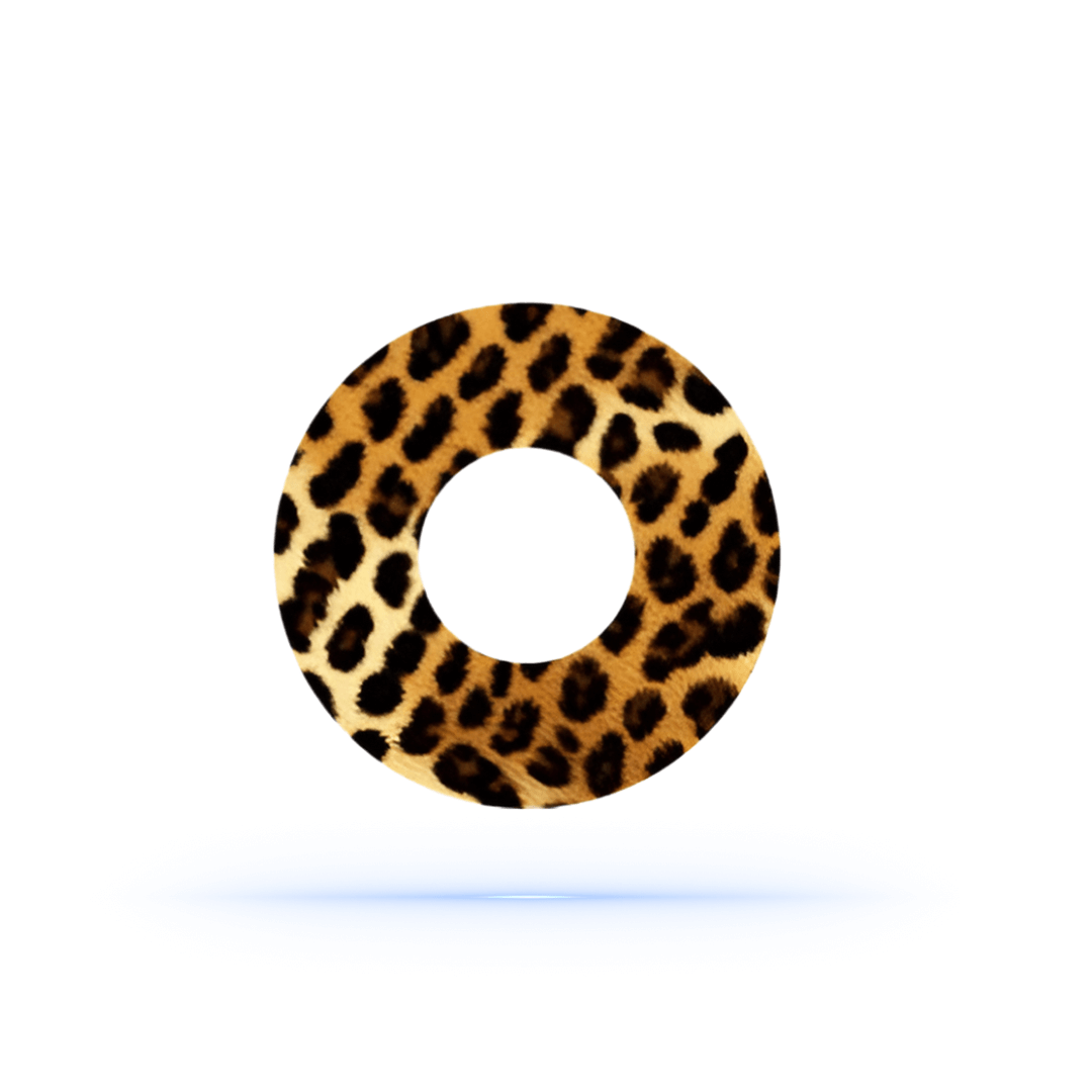 Leopardmönster CGM Sensor Patches för Freestyle Libre 1 & 2 (10-pack) - Diabeteshjalp
