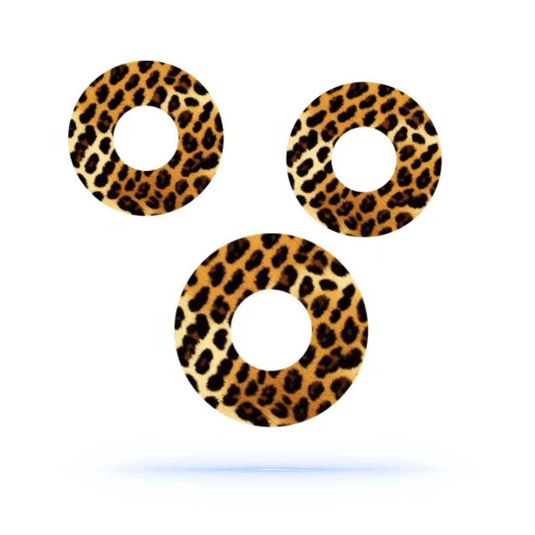Leopardmönster CGM Sensor Patches för Freestyle Libre 1 & 2 (10-pack) - Diabeteshjalp