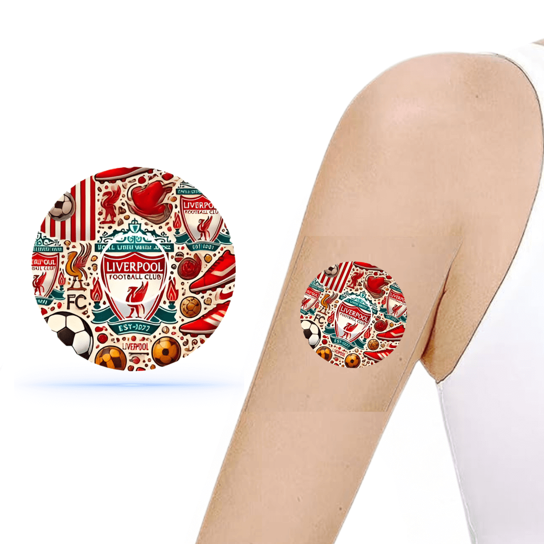 Liverpool fotboll CGM sensor Patch för Freestyle Libre 3 (10-pack) Ink Sensor Sticker - Diabeteshjalp