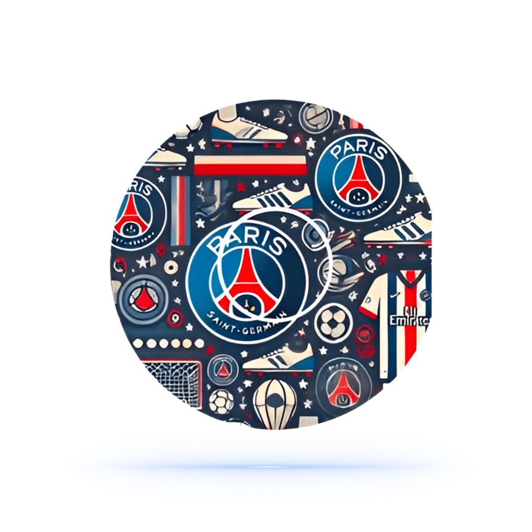 PSG fotboll CGM overpatches för Freestyle Libre 3 (10-pack) Ink sensor sticker - Diabeteshjalp