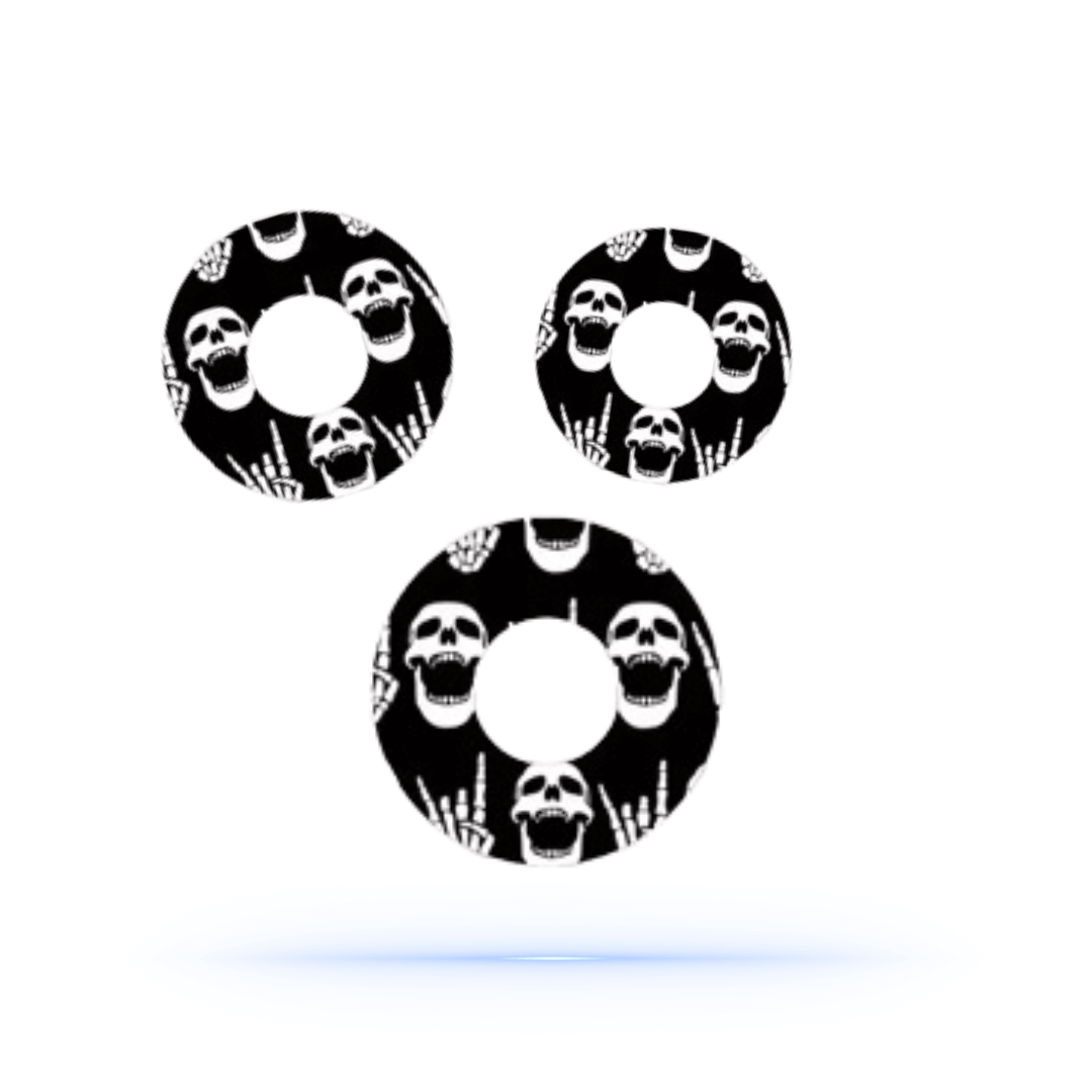 Rock'N'Roll Skull Sensor Patch för Freestyle Libre 3 (5-pack) - Diabeteshjalp
