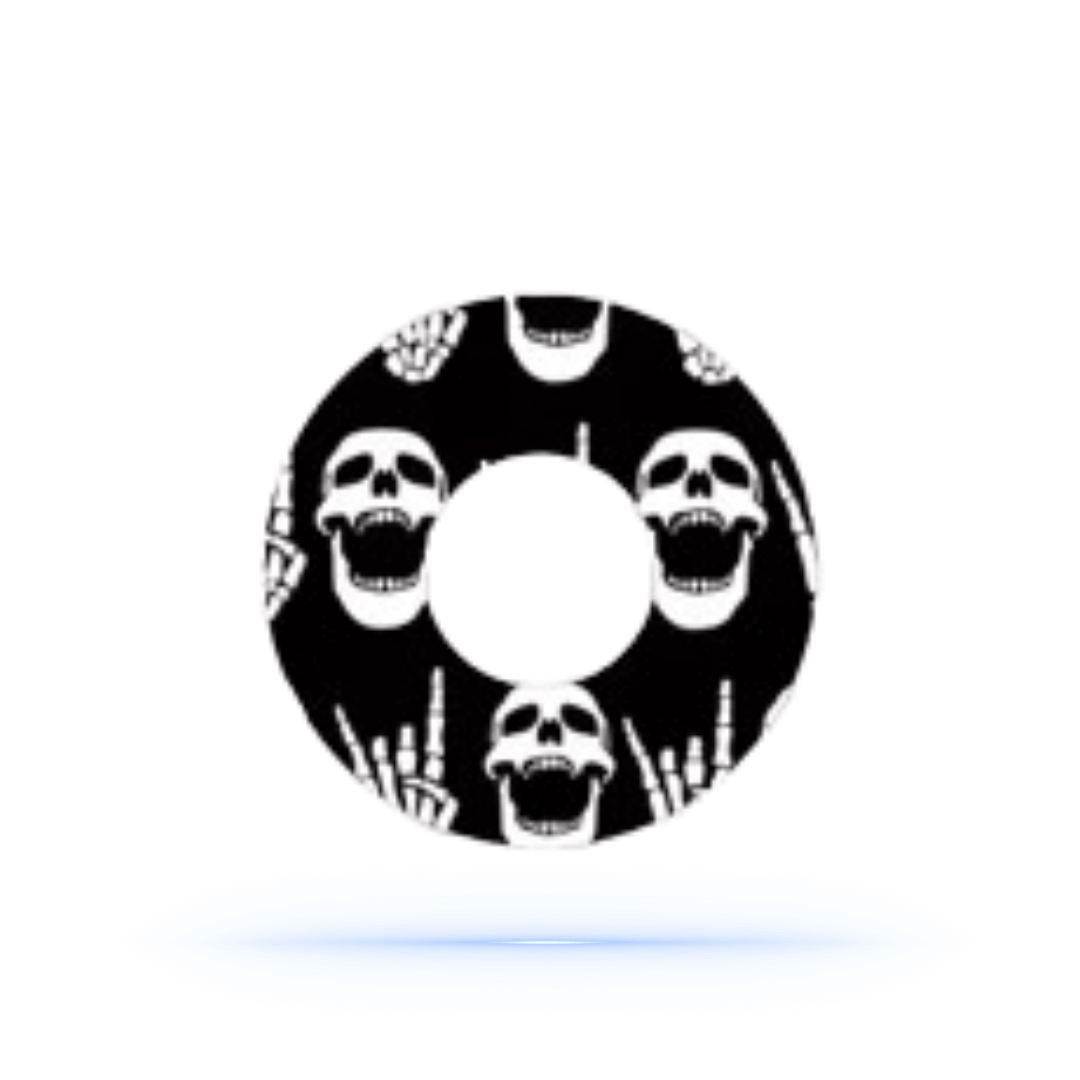 Rock'N'Roll Skull Sensor Patch för Freestyle Libre 3 (5-pack) - Diabeteshjalp