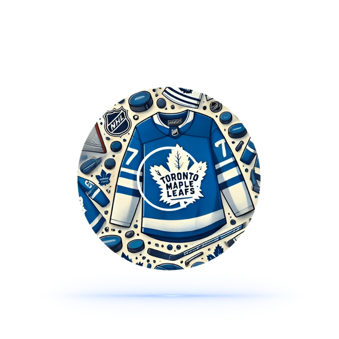 Toronto Maple Leafs Ice Hockey CGM Patches för Freestyle Libre 3 (10-pack) inkl. Sensor Sticker - Diabeteshjalp