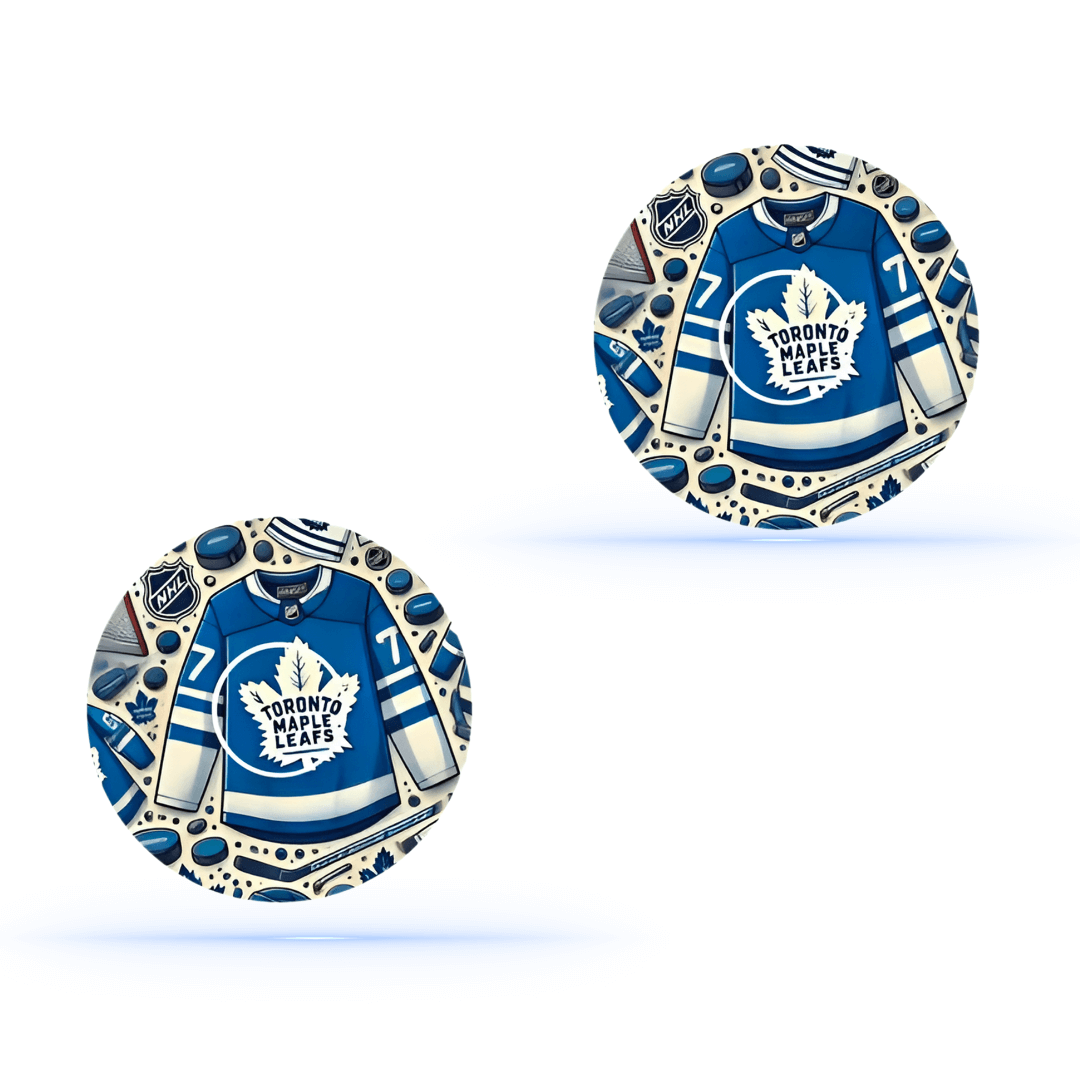 Toronto Maple Leafs Ice Hockey CGM Patches för Freestyle Libre 3 (10-pack) inkl. Sensor Sticker - Diabeteshjalp